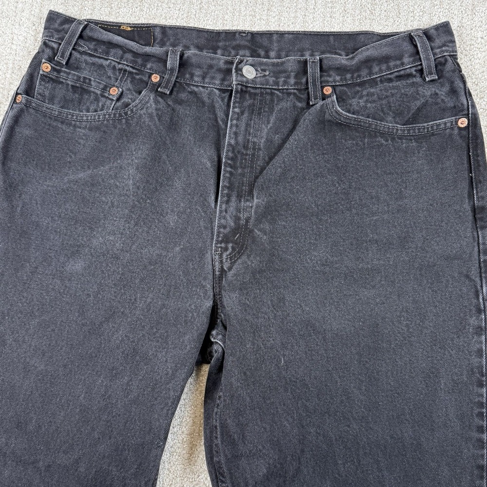 Vintage Levi's 550 Mens 40x30 (Actual 38x29) Black Relaxed Fit Tapered Leg Jeans